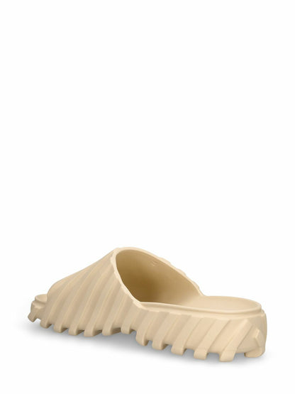 Off White Exploration Angora Rubber Slide Sandals