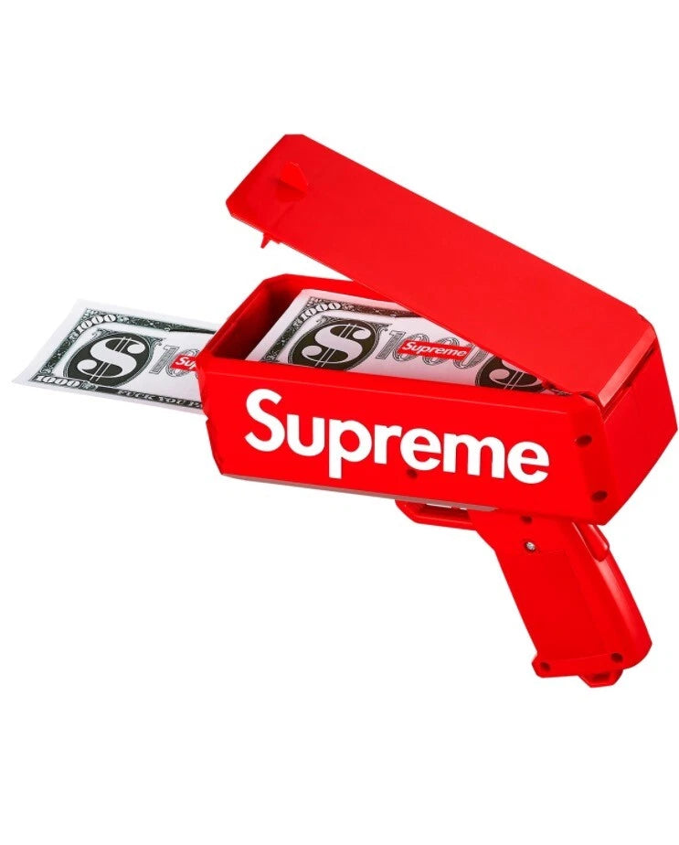 Supreme Cash Cannon Money Dollar Toy Plastic Gun Red (SS17)