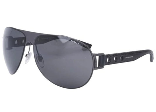 Chopard Aviator Black Frame Mirrored Sunglasses Grey