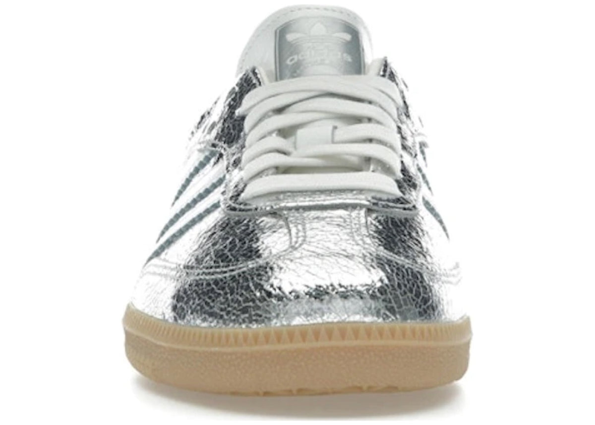 adidas Samba OG Silver Metallic Cracked Leather (Women's)