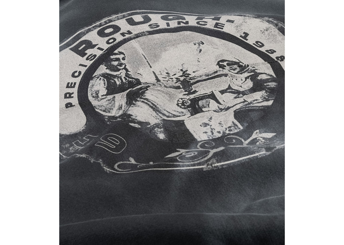 Rough Singer Emblem Hoodie Washed Grey
