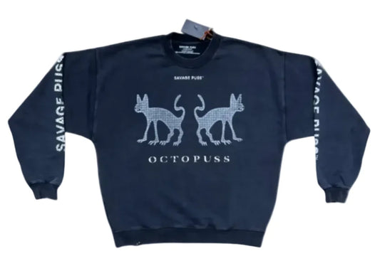 Savage Puss™ vintage heavy crewneck