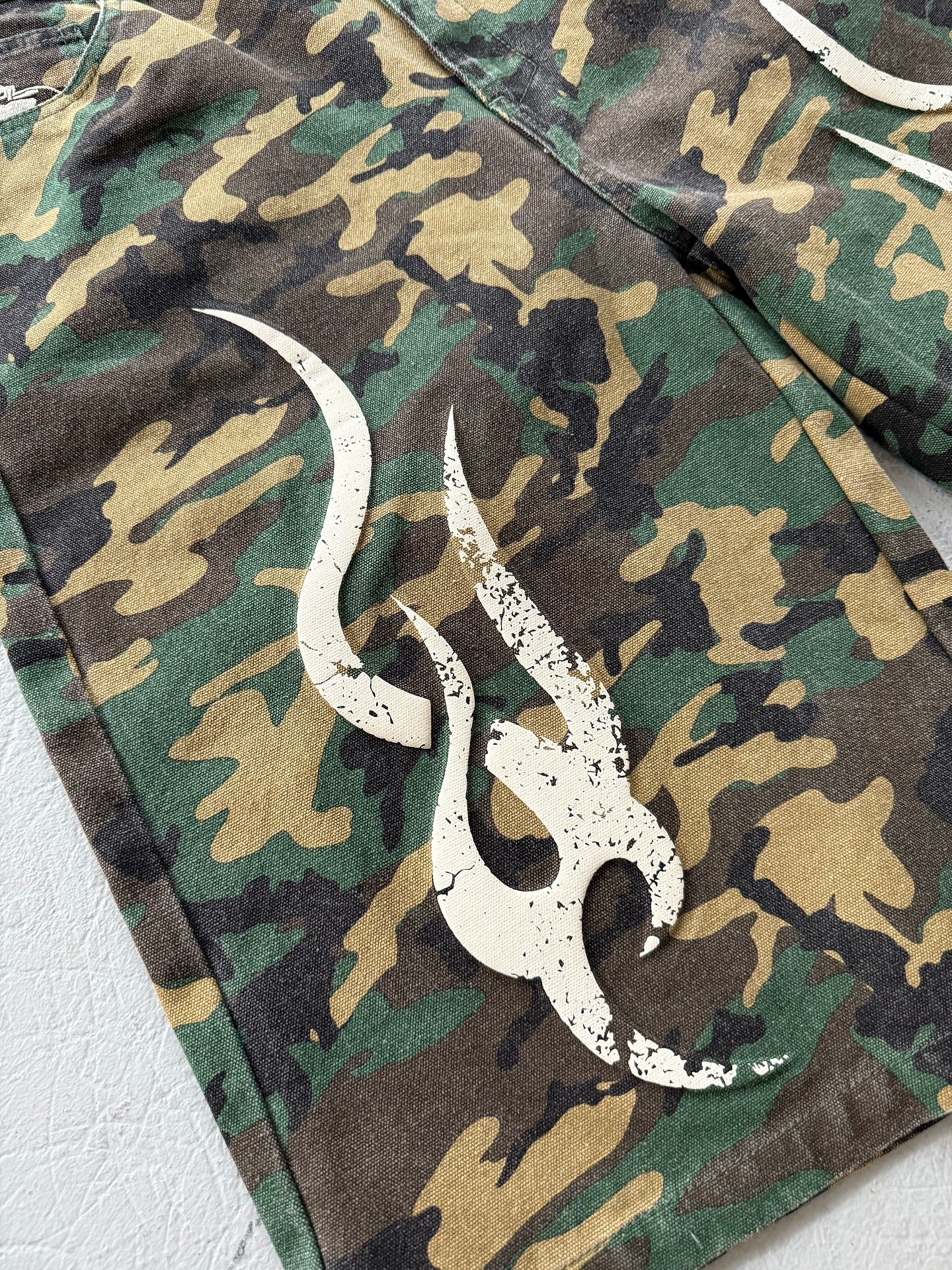 Chew Forever 3D Tribal 5 Pocket Canvas Denim Jorts Shorts