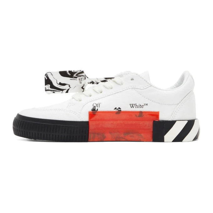 Off-White Vulcanized Vulc Low Top Canvas Sneakers White Purple (SS21)
