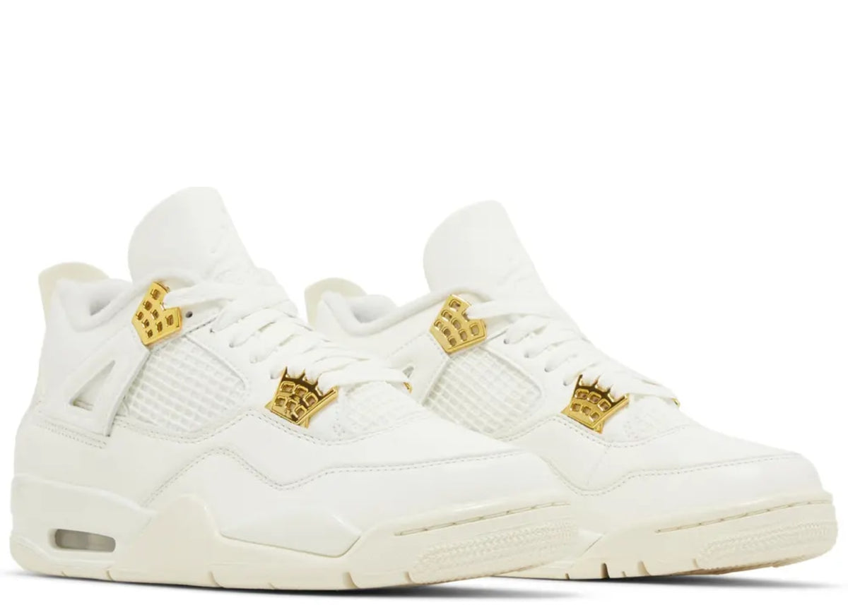 Air Jordan 4 Retro Sail Metallic Gold (Womens)