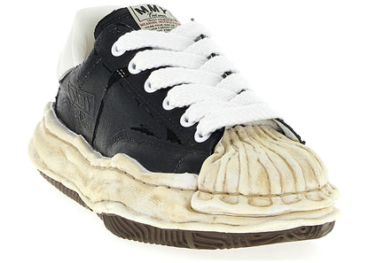 Maison Mihara Yasuhiro Blakey OG Film Attached Canvas Low Black White