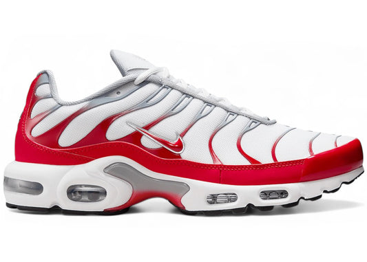 Nike Air Max Plus White University Red Wolf Grey
