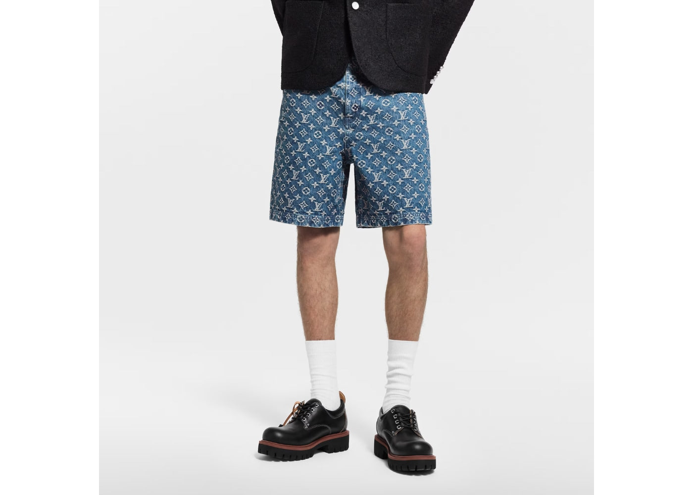 Louis Vuitton Monogram Denim Shorts Blue