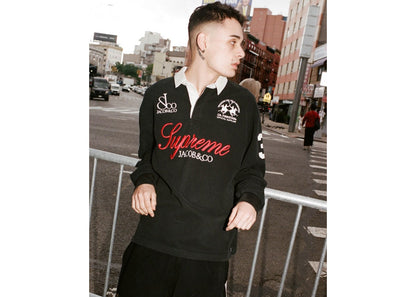 Supreme La Martina Jacob & Co Rugby Long Sleeve Polo Black