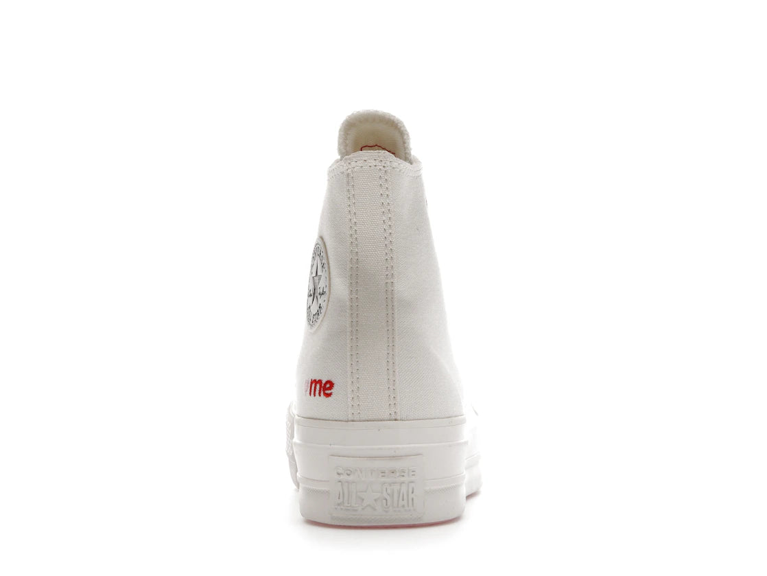 Converse Chuck Taylor All Star Lift Hi White Red (Women's)