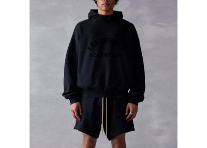 Fear of God Essentials Arch Logo Hoodie Jet Black