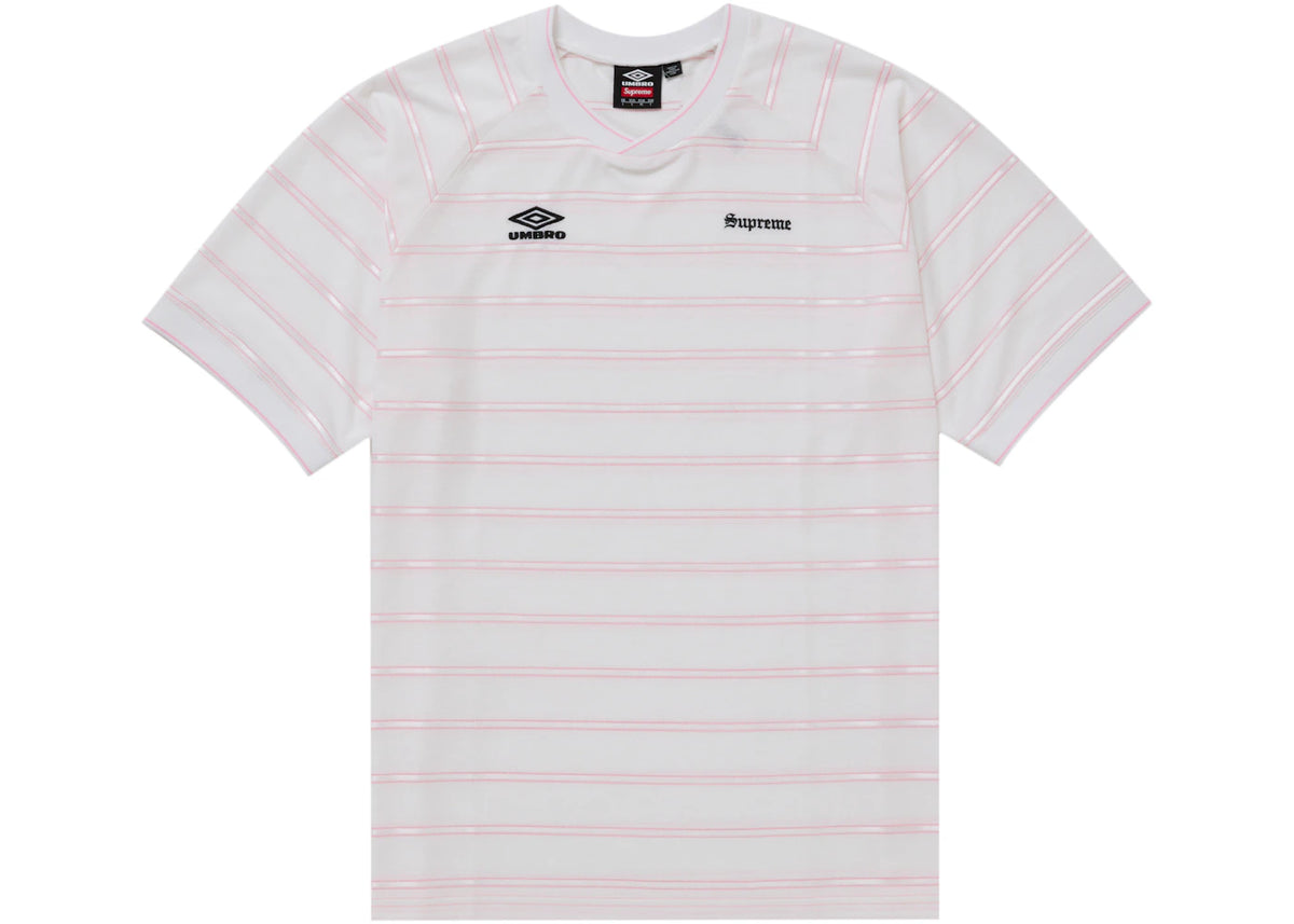 Supreme Umbro Stripe Soccer Jersey White