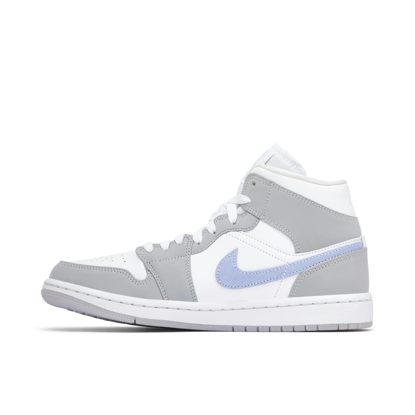 Air Jordan 1 Mid Wolf Grey Aluminum Blue (Women's)