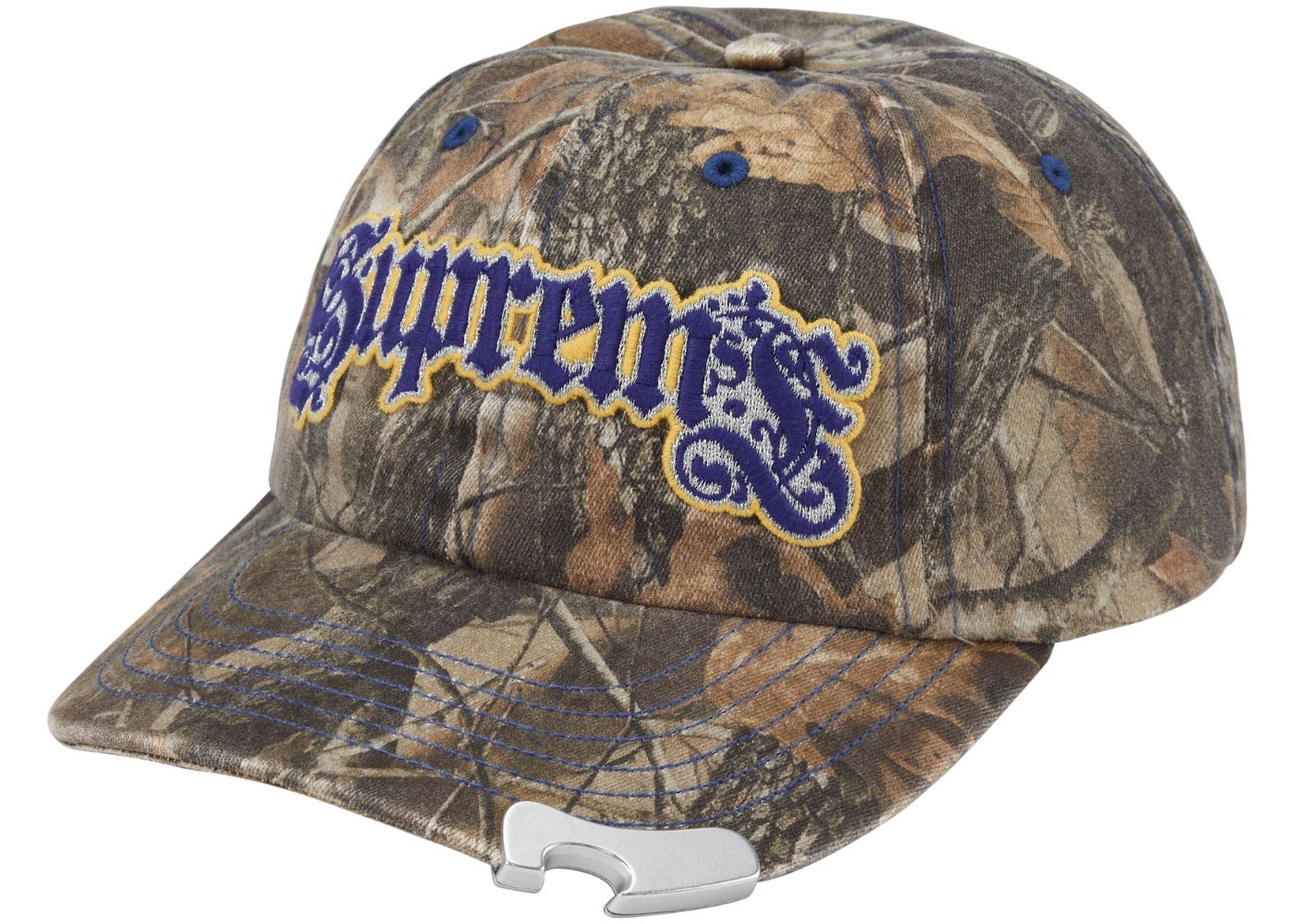 Supreme Bottle Opener 6-Panel Cap Realtree Hardwoods Camo Green