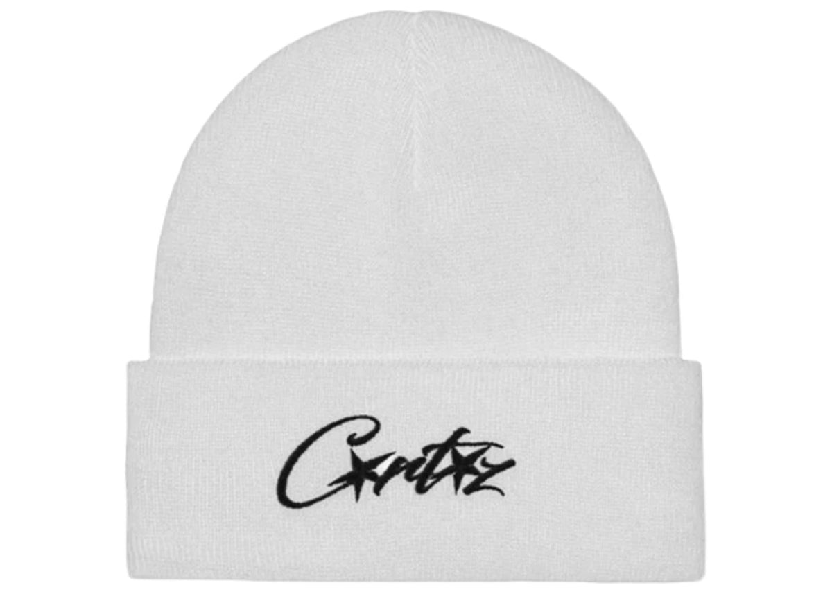 Corteiz Allstarz Folded Beanie White