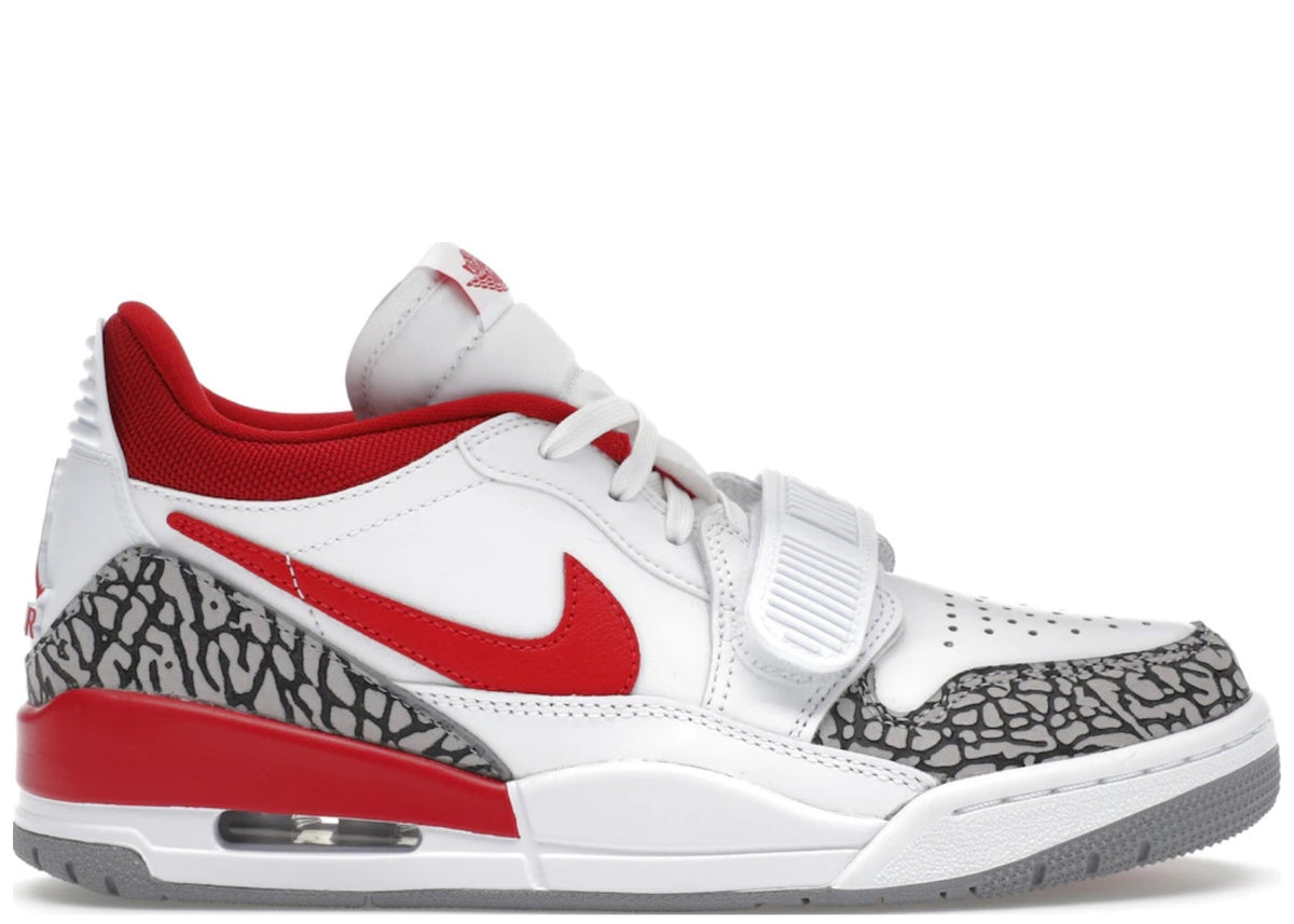 Jordan Legacy 312 Low White Cement Gym Red (Women's)
