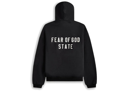 Fear of God Essentials Heavy Fleece Full Zip-up Hoodie Black
