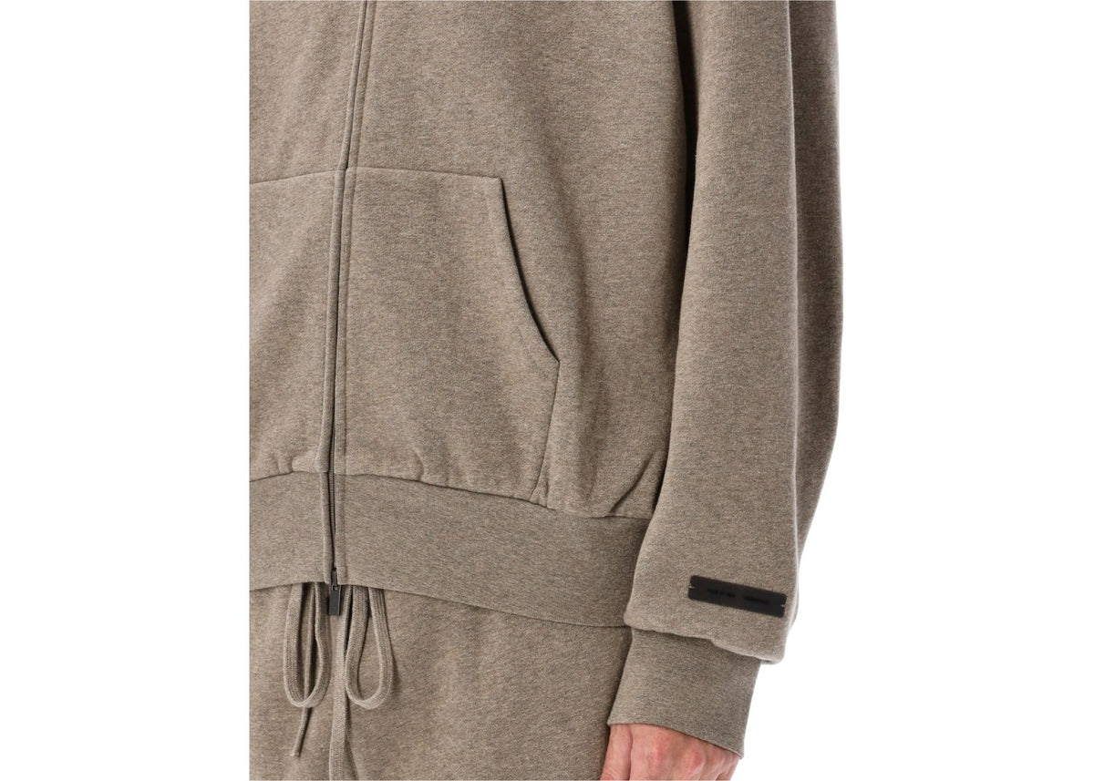 Fear of God Essentials Fleece Zip Up Hoodie Homestead Heather