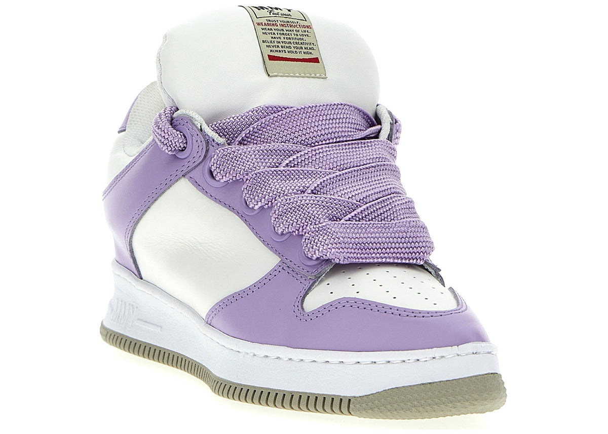 Maison Mihara Yasuhiro Rosy Dad OG Sole Leather Low Puffer Purple