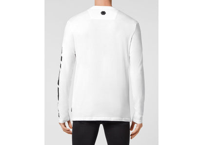 Philipp Plein Round Neck Long Sleeve White