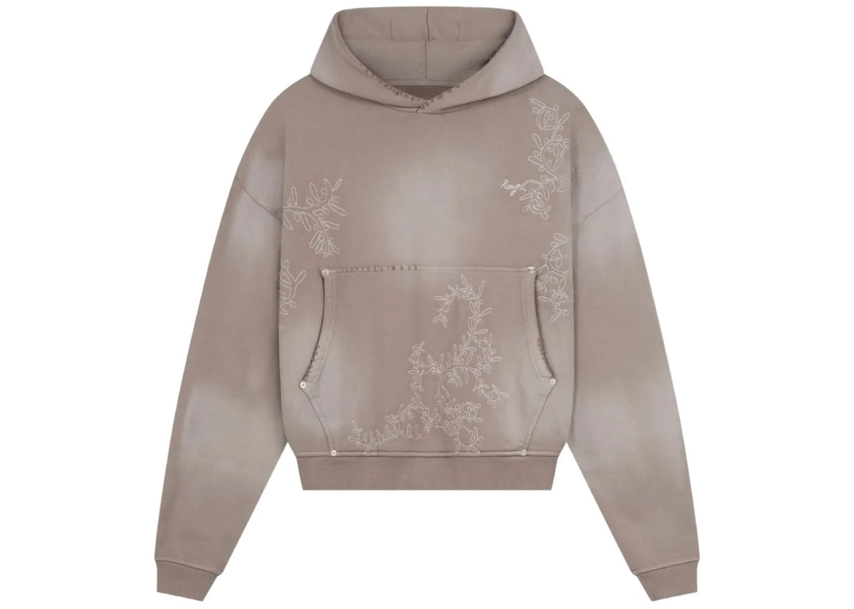 Rough. Olive Diffusion Hoodie Grey Brown