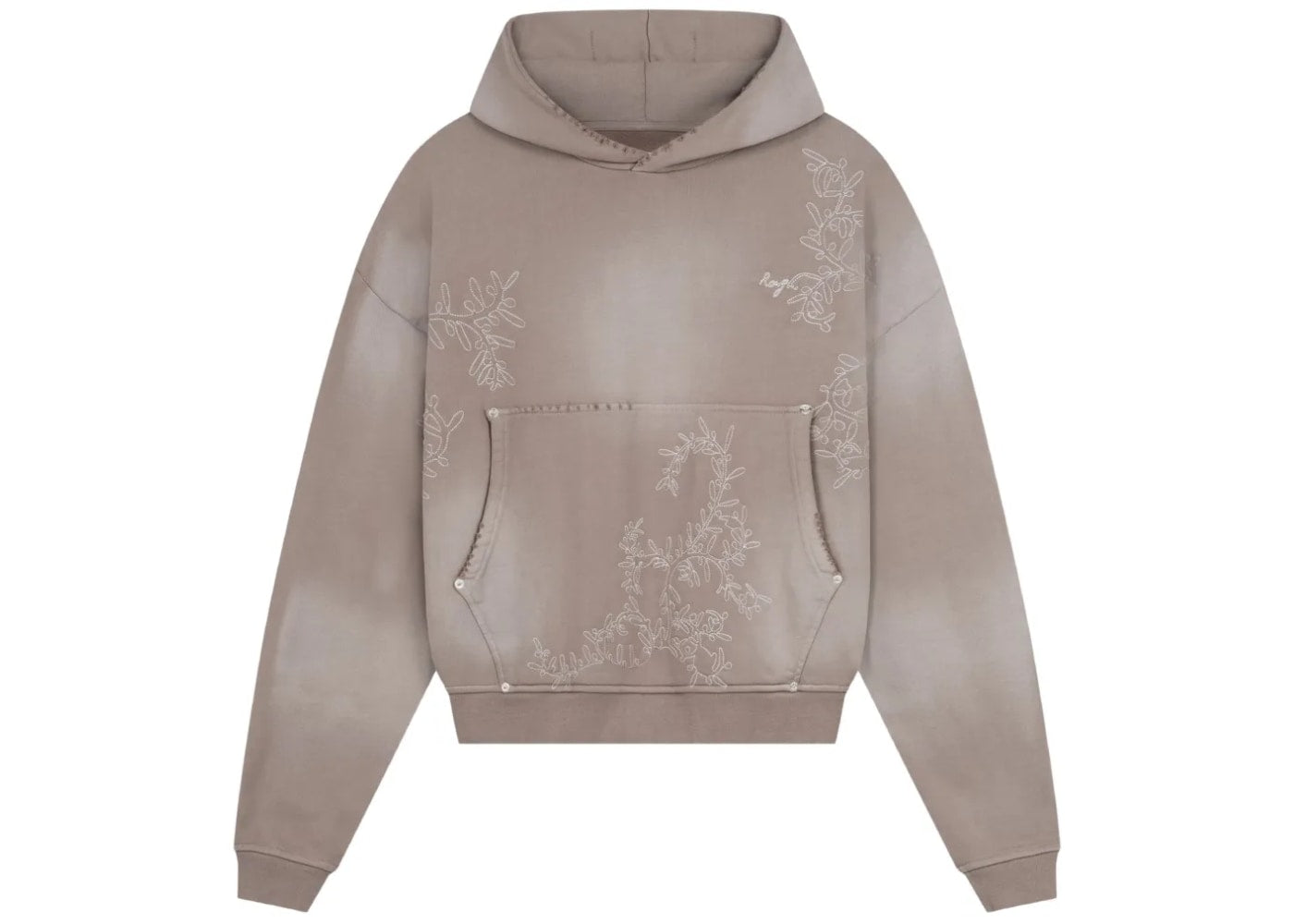 Rough. Olive Diffusion Hoodie Grey Brown