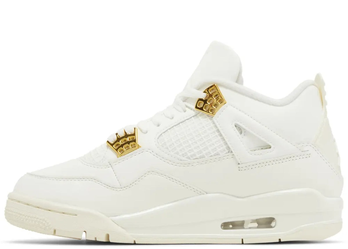 Air Jordan 4 Retro Sail Metallic Gold (Womens)