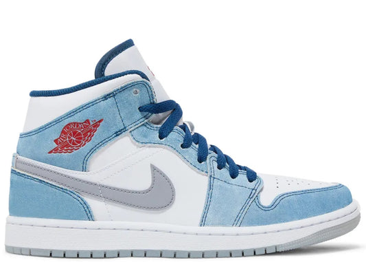 Air Jordan 1 Mid French Blue Fire Red