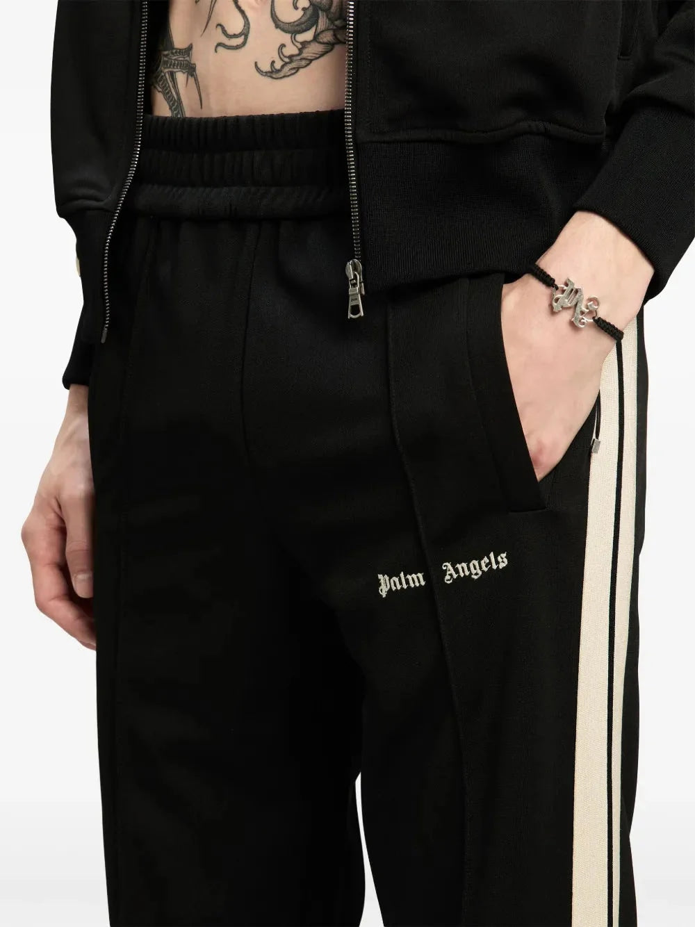 Palm Angels Stripe Track Sweatpants Black