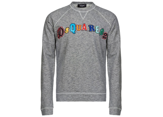 Dsquared2 Colourful Logo Patches Sweatshirt Grey