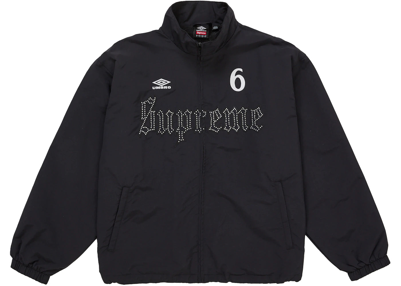 Supreme Umbro Rhinestone Track Jacket Black