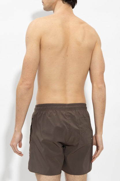 Rhude Logo Swim Shorts Brown