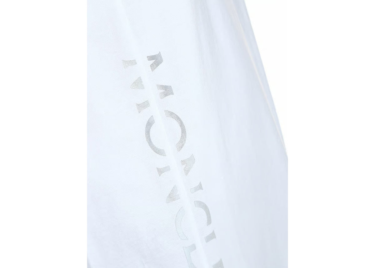Moncler Vertical Side Split Logo T-shirt White