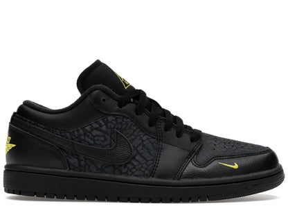 Jordan 1 Low Black Elephant Print