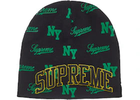 Supreme New Era Monogram Beanie Black