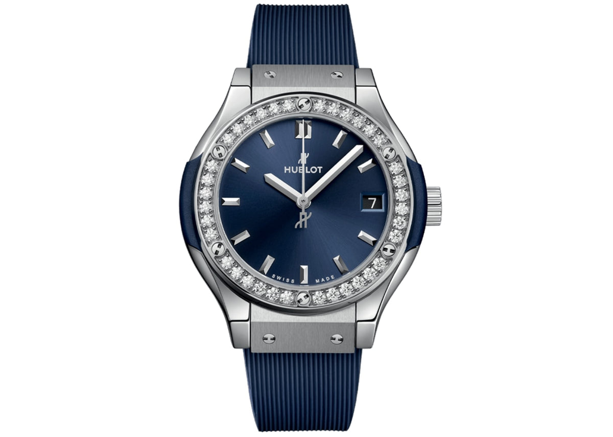 Hublot Classic Fusion Titanium Blue Diamonds 33mm | 581.NX.7170.RX.1104