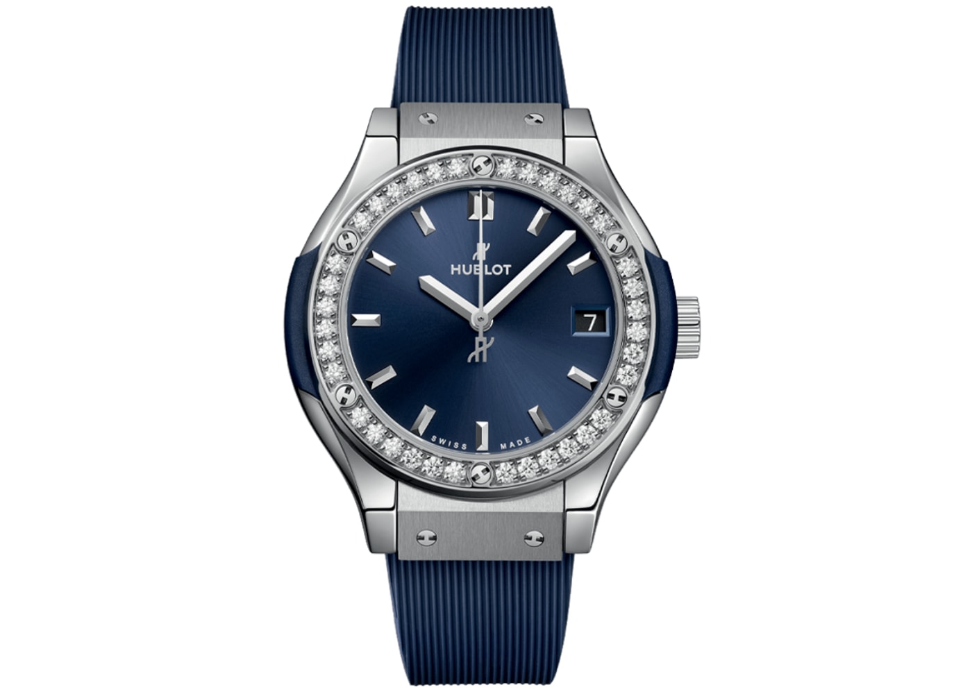 Hublot Classic Fusion Titanium Blue Diamonds 33mm | 581.NX.7170.RX.1104