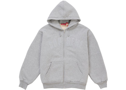 Supreme Arc Thermal Lined Zip Up Hooded Sweatshirt (FW26) Heather Grey