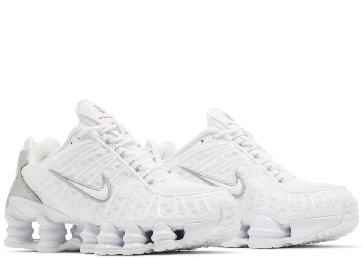 Nike Shox TL White Metallic Silver Max Orange (Women's)