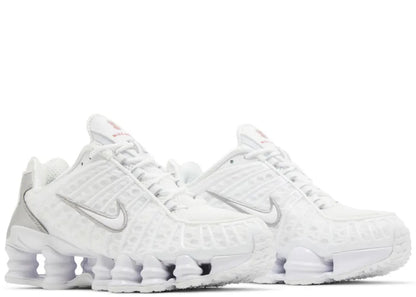 Nike Shox TL White Metallic Silver Max Orange (Women's)