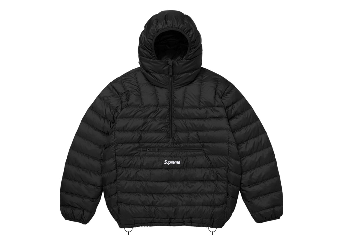 Supreme Micro Down Half Zip Hooded Pullover 'Black'