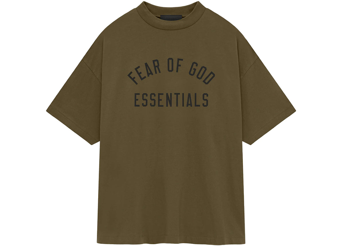 Fear of God Essentials Jersey Crewneck Olive T-Shirt