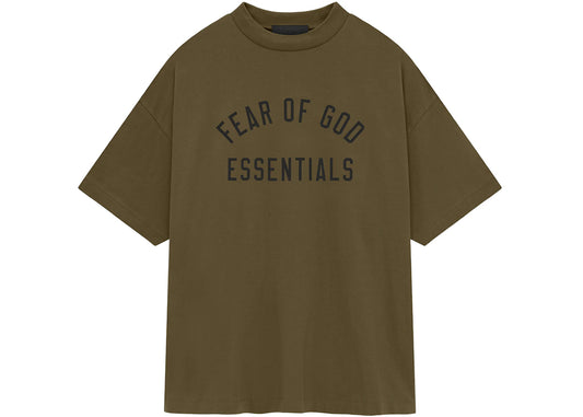 Fear of God Essentials Jersey Crewneck Olive T-Shirt