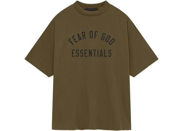 Fear of God Essentials Jersey Crewneck Olive T-Shirt