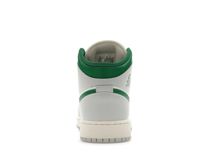 Jordan 1 Mid White Pure Platinum Pine Green (GS)