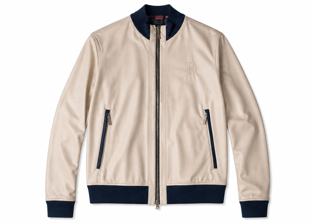 Massimo Sforza Bomber Jacket Beige