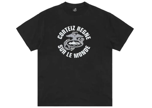 Corteiz Regne Sur Le Monde Tee Black