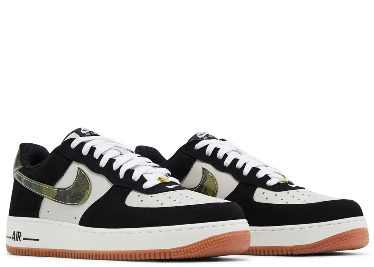 Nike Air Force 1 Low '07 LV8 Black Patent Camo Swoosh