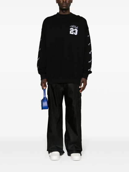 Off White 23 Abloh Logo Skate Sweatshirt Black