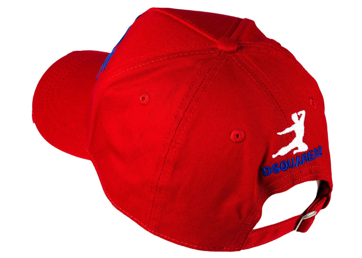 Dsquared2 Bruce Lee Embroidered Baseball Cap Red